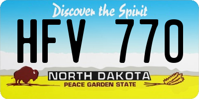 ND license plate HFV770