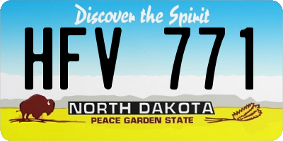 ND license plate HFV771