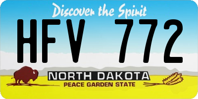 ND license plate HFV772