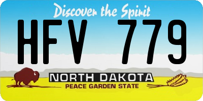 ND license plate HFV779