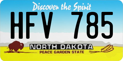 ND license plate HFV785