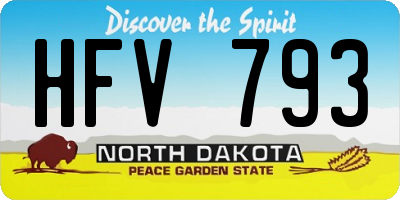 ND license plate HFV793