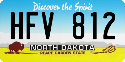 ND license plate HFV812