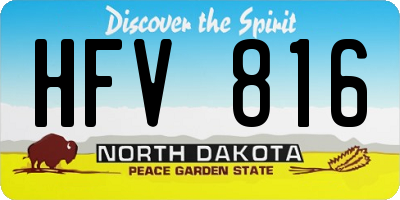 ND license plate HFV816