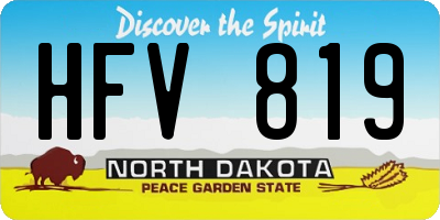 ND license plate HFV819