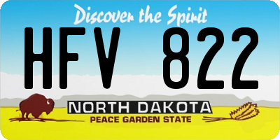 ND license plate HFV822