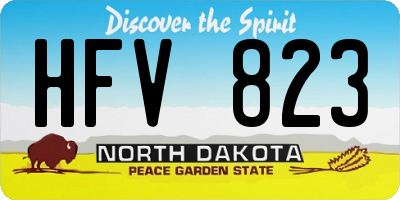 ND license plate HFV823