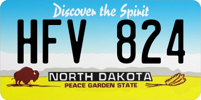 ND license plate HFV824