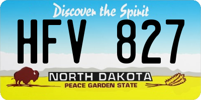 ND license plate HFV827