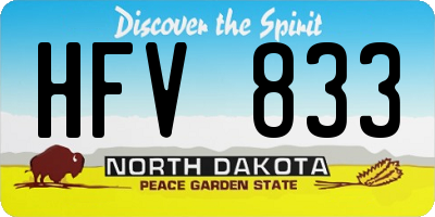 ND license plate HFV833