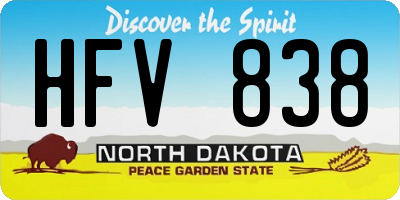 ND license plate HFV838
