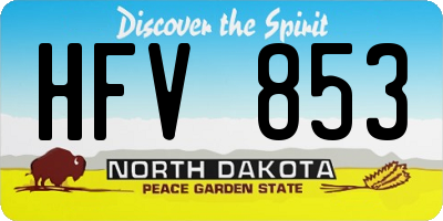 ND license plate HFV853