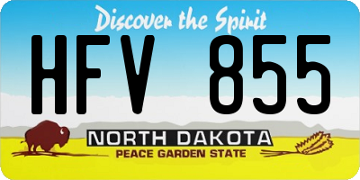 ND license plate HFV855