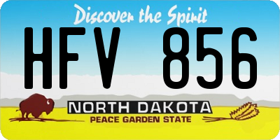 ND license plate HFV856