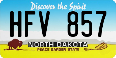 ND license plate HFV857