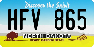 ND license plate HFV865