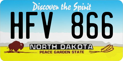 ND license plate HFV866
