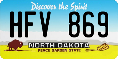 ND license plate HFV869