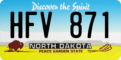 ND license plate HFV871