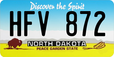 ND license plate HFV872