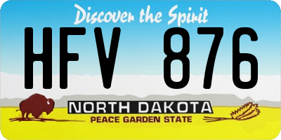 ND license plate HFV876
