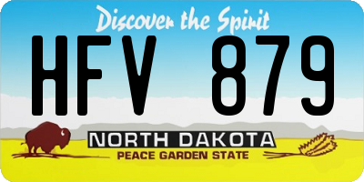 ND license plate HFV879