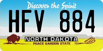 ND license plate HFV884