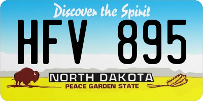 ND license plate HFV895