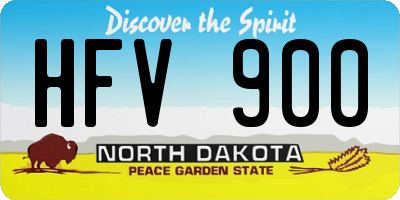 ND license plate HFV900