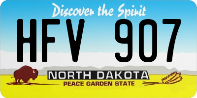 ND license plate HFV907