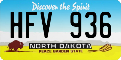 ND license plate HFV936