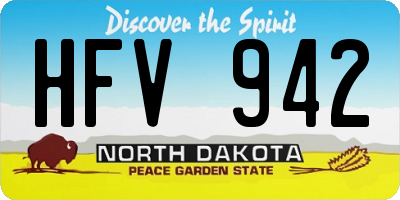 ND license plate HFV942