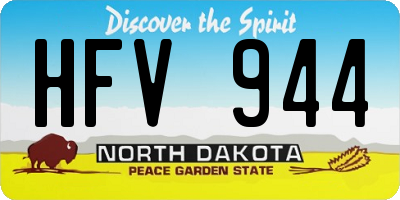 ND license plate HFV944