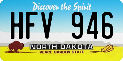 ND license plate HFV946