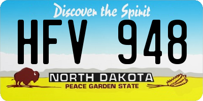 ND license plate HFV948
