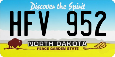 ND license plate HFV952
