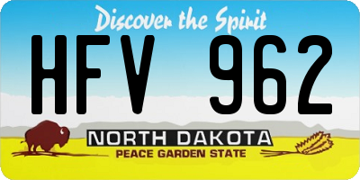 ND license plate HFV962