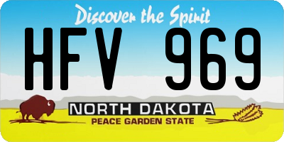 ND license plate HFV969