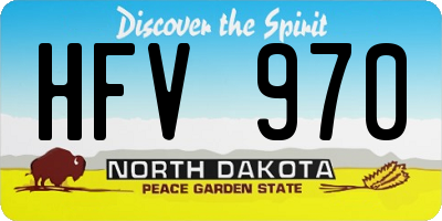 ND license plate HFV970