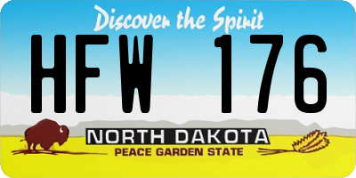 ND license plate HFW176