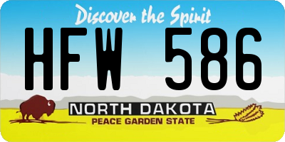 ND license plate HFW586