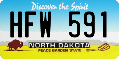 ND license plate HFW591