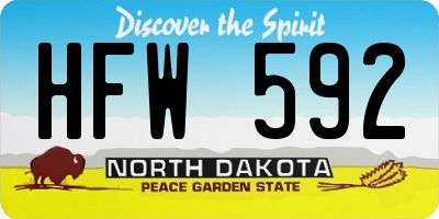 ND license plate HFW592