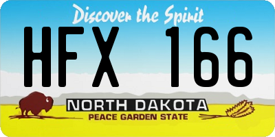 ND license plate HFX166