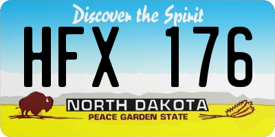 ND license plate HFX176
