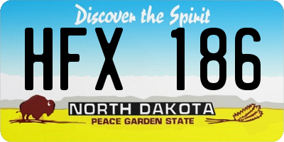 ND license plate HFX186