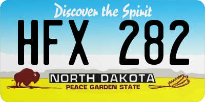 ND license plate HFX282