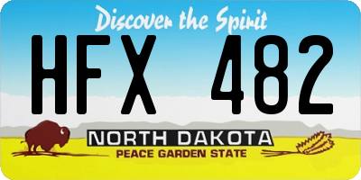 ND license plate HFX482