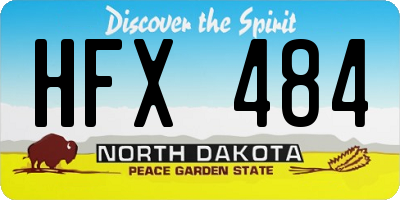 ND license plate HFX484