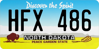 ND license plate HFX486